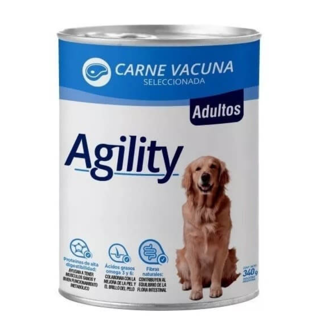 Lata Agility Perro Adulto Carne de Vacuno
