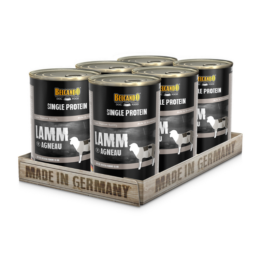 Caja Belcando Perro Lata Single Protein Cordero x6 Unidades