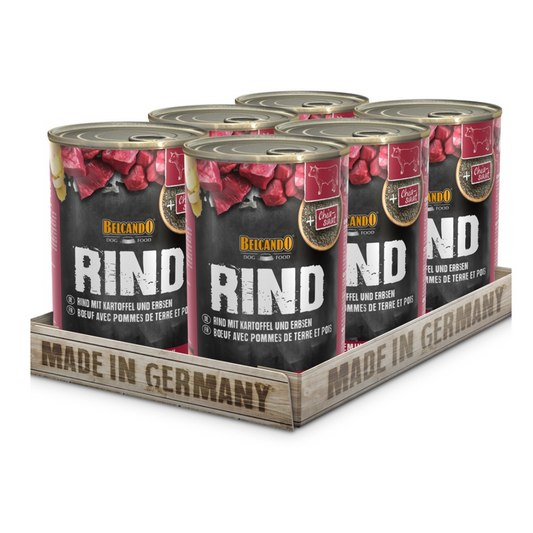 Caja Belcando Perro Lata Ternera Patata y Guisante x6 Unidades