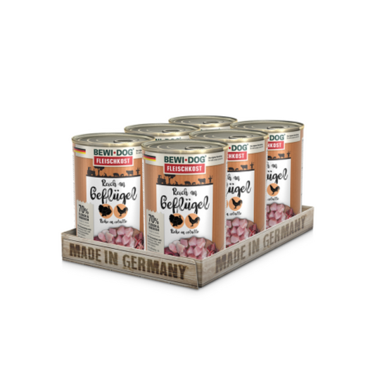 Caja Lata BewiDog Rico en Aves X6 Unidades