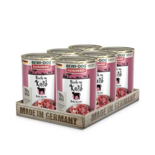 Caja Lata BewiDog Rico en Ternera X6 Unidades