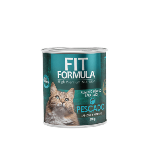 Lata Fit Fórmula Gato Pescado X12 Unidades