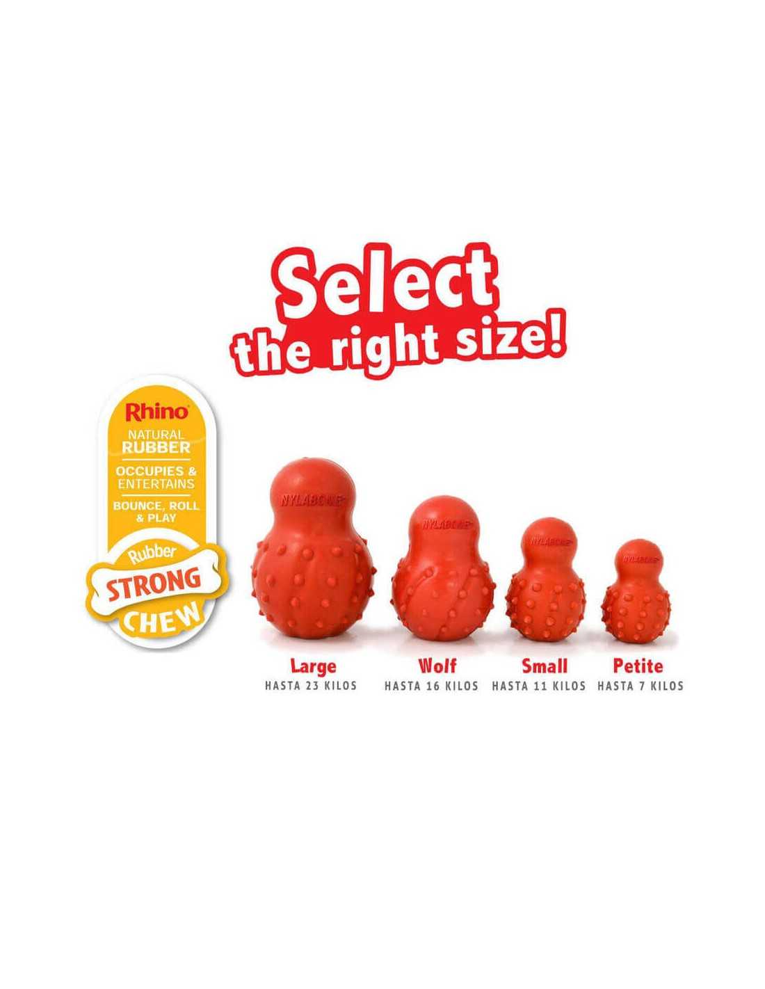Juguete masticable 3 en 1  Nylabone Strong Chew – rellenable, congelable y con sabor a tocino