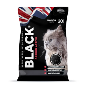 Arena Sanitaria London Cats Black Carbón Activado 20Kg